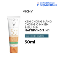 Kem chống nắng Vichy Capital Soleil Mattifying 3in1 (50ml)
