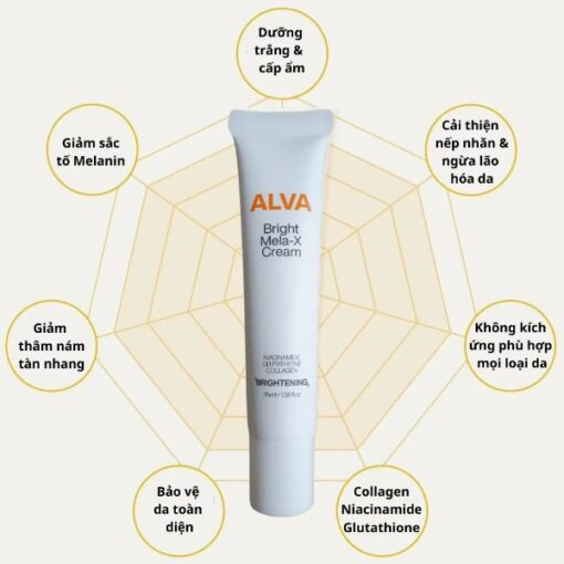 Alva Bright Mela-X Cream - Tinh chất trắng da, mờ nám (tuýp 35ml)