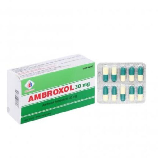 Ambroxol 30mg Domesco long đờm trong bệnh lý hô hấp (10 vỉ x 10 viên)