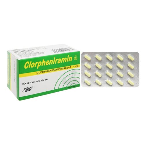 Clorpheniramin 4mg DHG điều trị viêm mũi dị ứng (hộp 200 viên)