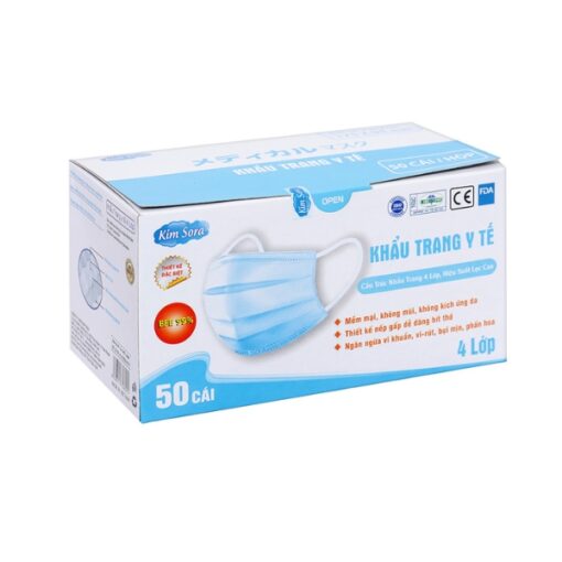 Khẩu trang y tế Kim Sora 4 lớp cao cấp (Hộp/ 50 cái)