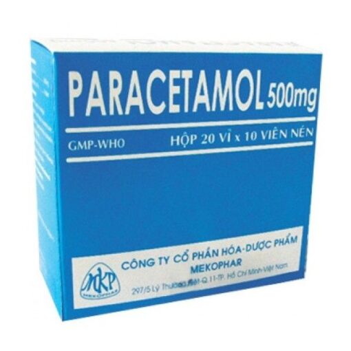 paracetamol 500mg meko giam dau ha sot tu nhe den vua hop 200 vien