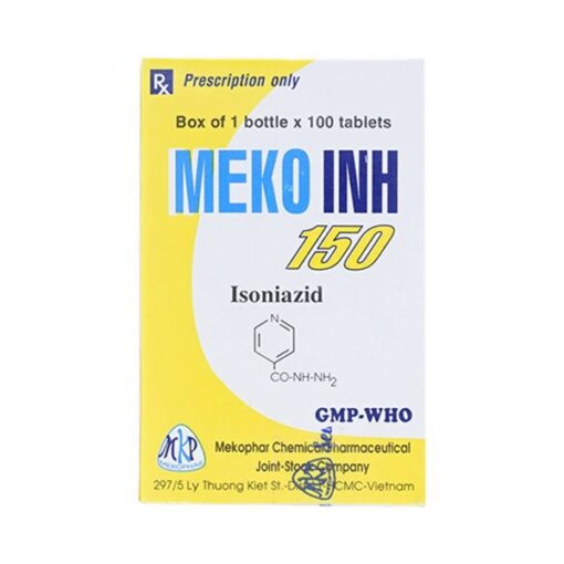 Thuốc Meko Inh 150mg phòng và điều trị lao phổi (hộp 100 viên)