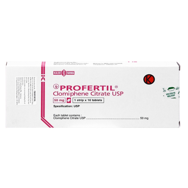 Thuốc Profertil trị chứng vô sinh ở phụ nữ vô kinh (hộp 1 vỉ x 10 viên)