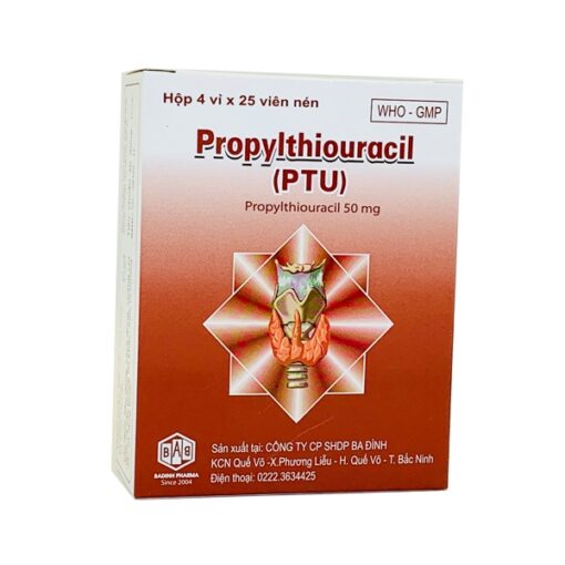 Thuốc PTU 50mg điều trị cường giáp (hộp 100 viên)