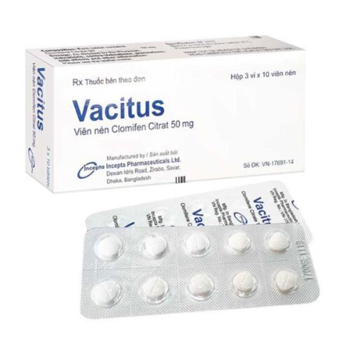 Thuốc Vacitus điều trị vô sinh hiếm muộn (hộp 3 vỉ x 10 viên)