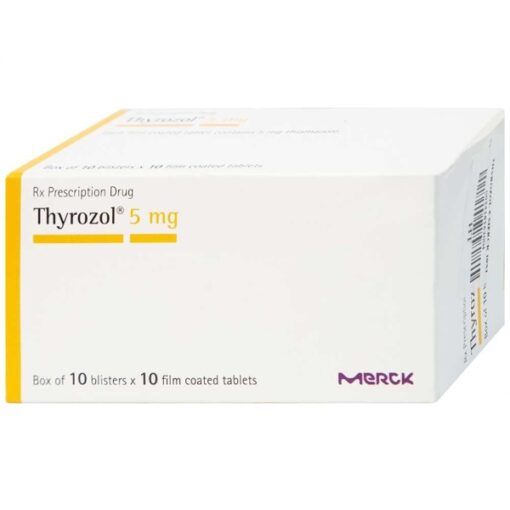 Thyrozol 5mg điều trị cường giáp (hộp 10 vỉ x 10 viên)