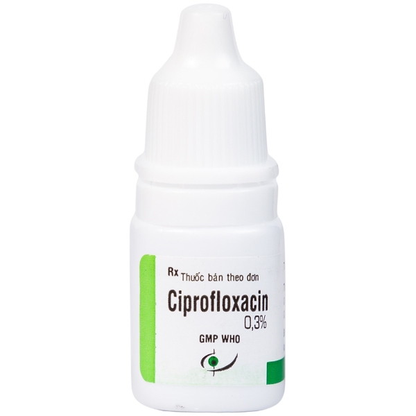Dung dịch nhỏ mắt, tai Ciprofloxacin 0,3%