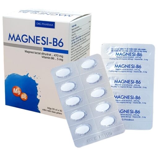 Magnesi B6 DHG bổ sung Magnesi và Vitamin B6 (hộp 100 viên)