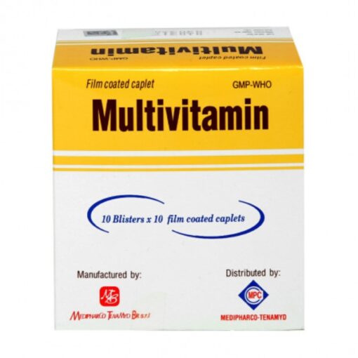 Multivitamin Medipharco bổ sung vitamin, khoáng chất (hộp 100 viên)