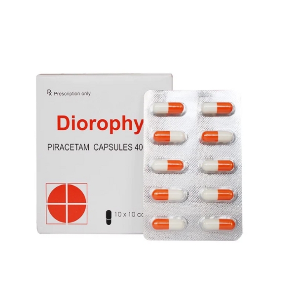 Thuốc Diorophyl 400mg điều trị triệu chứng của hội chứng tâm thần thực thể (hộp 100 viên)