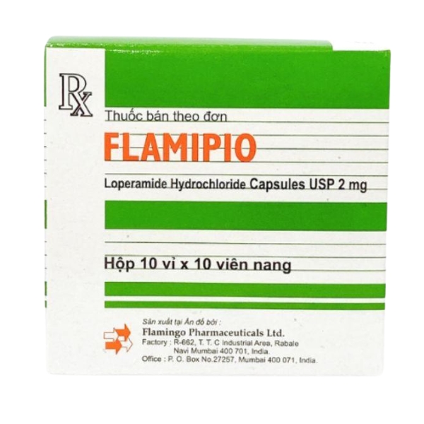 Thuốc Flamipio 2mg điều trị tiêu chảy cấp (hộp 100 viên)