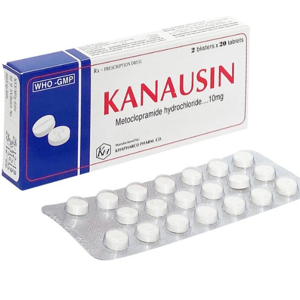 Thuốc Kanausin 10mg điều trị triệu chứng nôn, buồn nôn (hộp 2 vỉ x 20 viên)