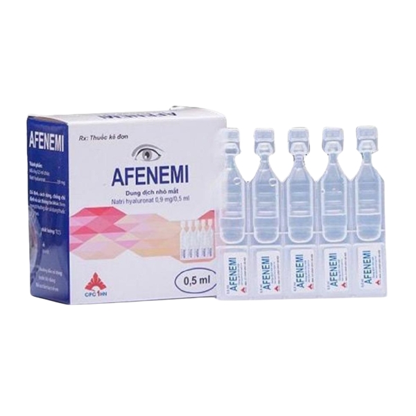 Thuốc nhỏ mắt Afenemi 0.5ml điều trị khô mắt (hộp 20 tép)