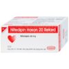 Thuốc Nifedipin Hasan 20 Retard điều trị tăng huyết áp (hộp 10 vỉ x 10 viên)