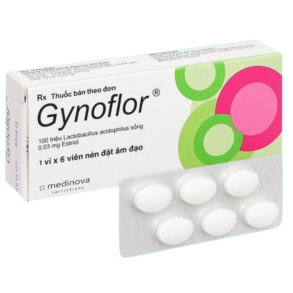 Viên đặt Gynoflor giúp cân bằng lợi khuẩn vùng âm đạo (hộp 2 vỉ x 6 viên)