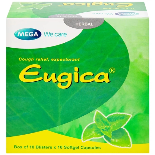 Viên uống Eugica sát khuẩn, giảm ho (hộp 10 vỉ x 10 viên)