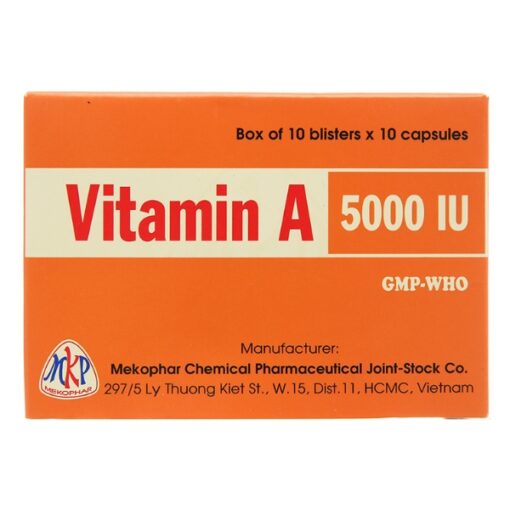 vitamin a 5000iu mekophar phong va dieu tri tinh trang thieu vitamin a hop 100 vien 1