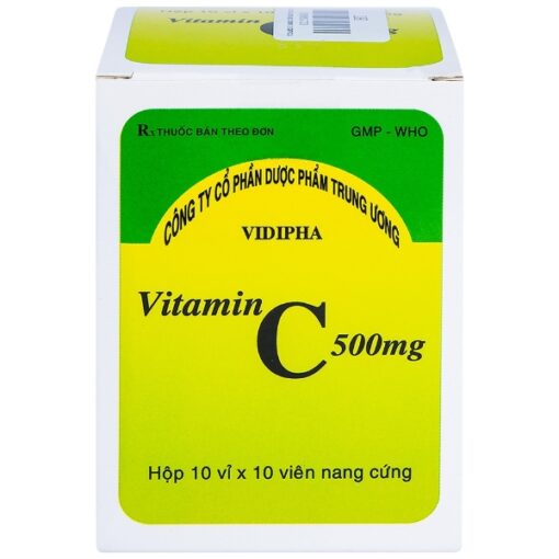 vitamin c 500mg vidipha tri benh do thieu vitamin c hop 100 vien 1