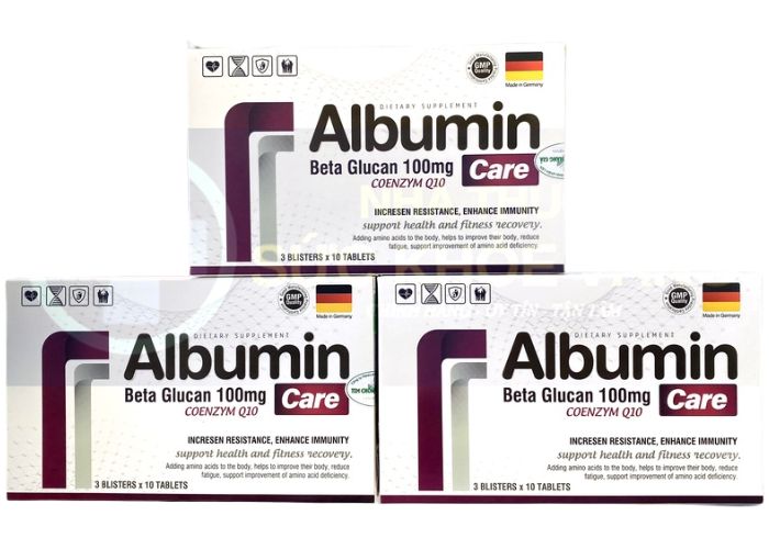 Viên uống Albumin Care tăng sức đề kháng (Hộp 3 vỉ x 10 viên)