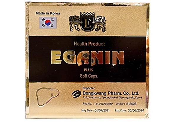Viên nang mềm Eganin DongKwang hỗ trợ giải độc và bảo vệ gan (12 vỉ x 5 viên)