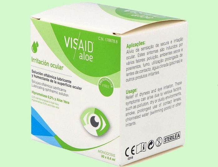 Dung dịch nhỏ mắt Visaid Aloe Monodosis (hộp 30 ống)
