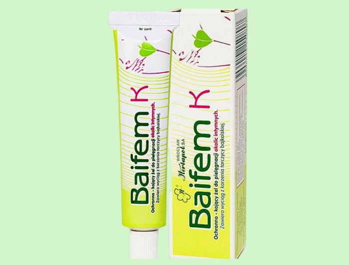 Gel thảo dược Baifem K Herbapol làm dịu nhẹ, giảm cảm giác khó chịu do ngứa, kích ứng, mẩn đỏ da (15g) 
