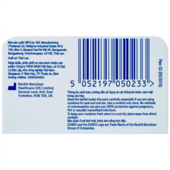 bao cao su durex invisible extra thin extra sensitive sieu mong vua van va om sat 3 cai 3