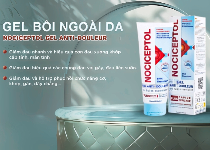 Gel bôi ngoài da Nociceptol Gel Anti-Douleur giảm đau (Tuýp 120ml)