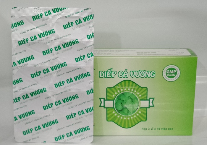 Viên uống hỗ trợ điều trị và phòng ngừa táo bón, tăng cường tiêu hóa Diếp Cá Vương ( Hộp 3 vỉ x 10 viên )