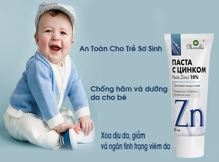 Kem làm dịu da giúp giảm tình trạng viêm da Zinc 10% MIRROLLA Nga (tuýp 40 ml )