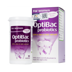 Men vi sinh cho phụ nữ Optibac tím (Lọ 90 viên)
