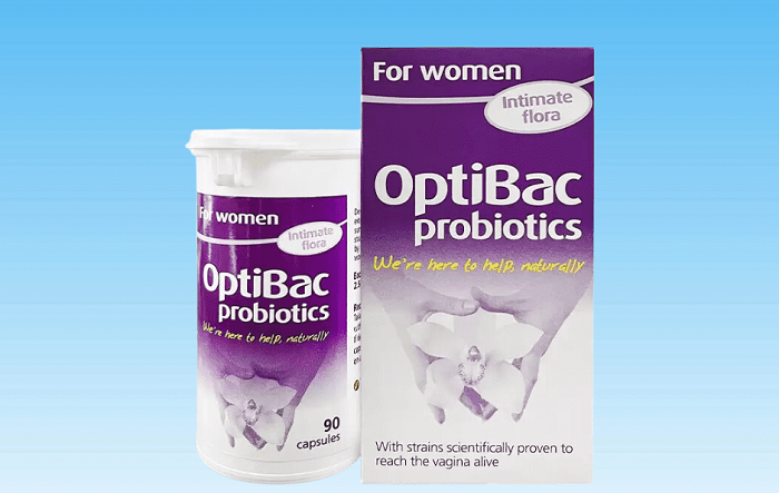 Men vi sinh cho phụ nữ Optibac tím (Lọ 90 viên)