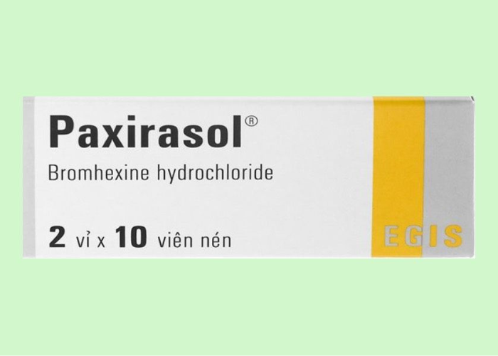 Thuốc Paxirasol 8mg trị bệnh đường hô hấp, tan đàm trong viêm mũi họng (2 vỉ x 10 viên)