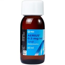 Siro Aerius 0.5mg/ml điều trị viêm mũi dị ứng, mày đay (Chai 60ml)