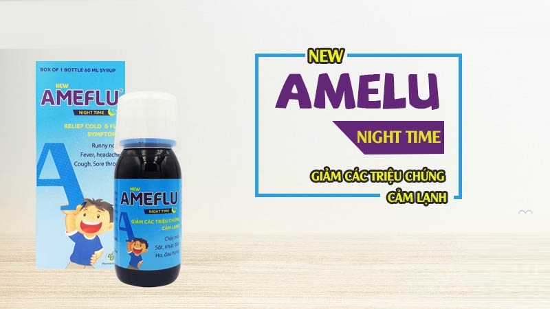 Siro New Ameflu Night Time OPV giảm các triệu chứng cảm lạnh (60ml)