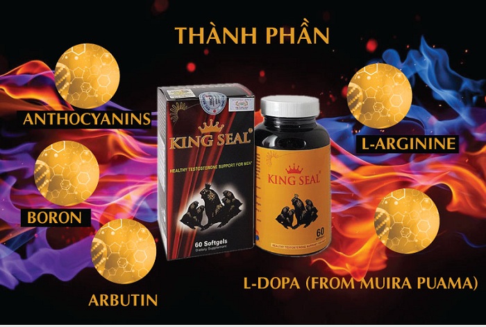 Thực phẩm bảo vệ sức khỏe King Seal tăng cường sinh lý nam (60 viên)