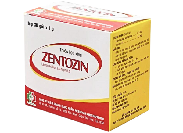 Thuốc bột uống Zentozin Mebiphar điều trị tiêu chảy (30 gói x 1g)