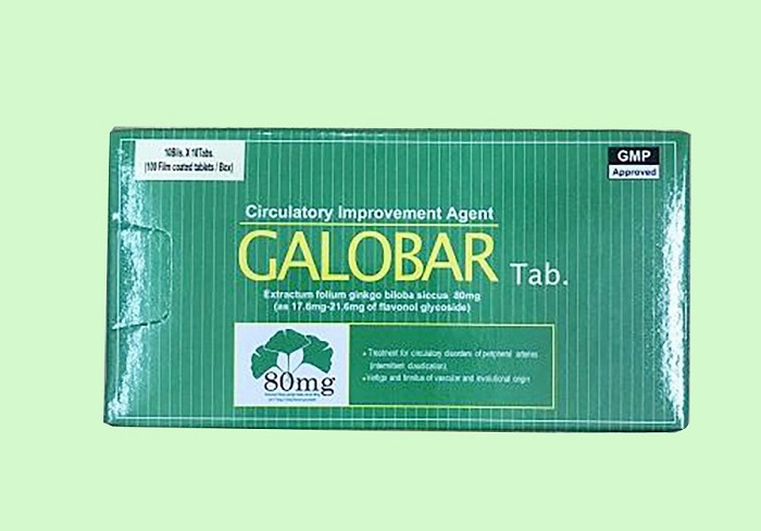 Thuốc điều trị rối loạn tuần hoàn máu não Galobar 80mg (10 vỉ x10 viên)