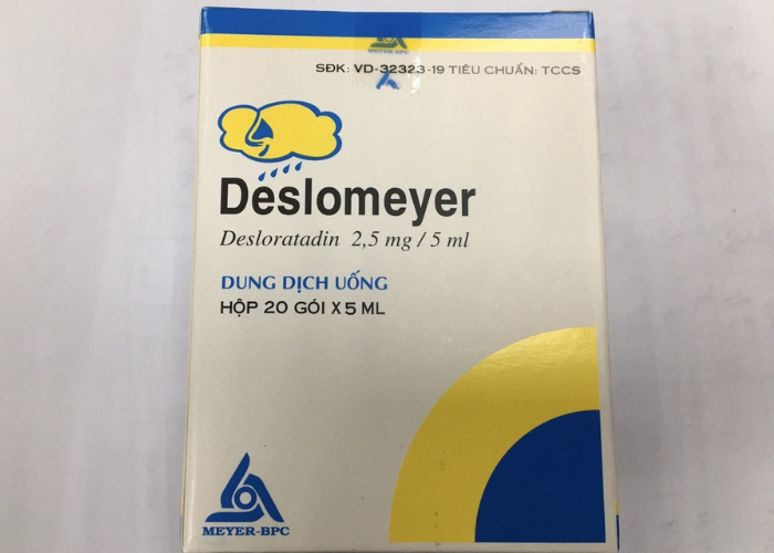 Thuốc Deslomeyer 2,5mg điều trị viêm mũi dị ứng (Hộp 20 gói x 5ml)