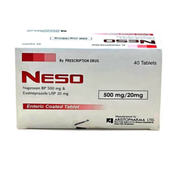 Thuốc Neso 500mg/20mg Aristopharma giảm triệu chứng của viêm xương khớp (10 vỉ x 4 viên)