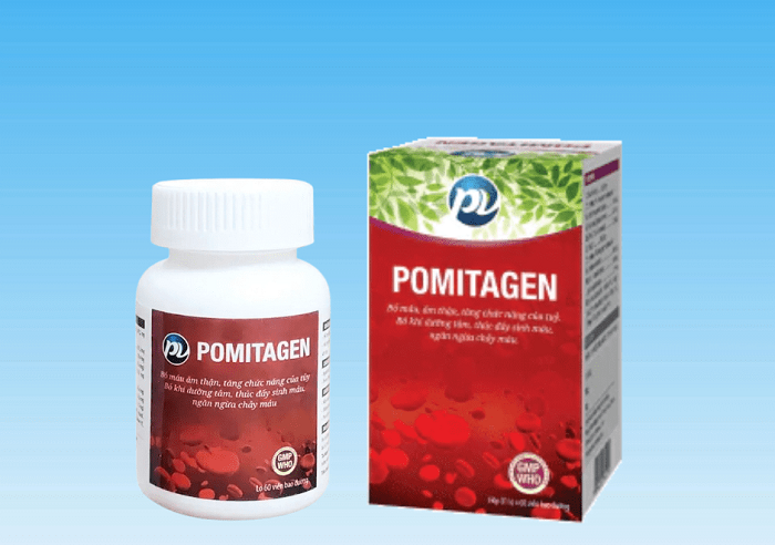 Thuốc Pomitagen Phúc Vinh hỗ trợ điều trị thiếu máu, suy tủy, giảm tiểu cầu (60 viên)