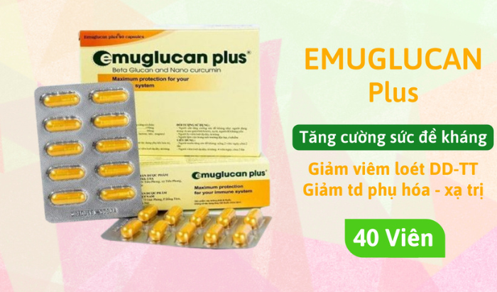 Viên uống kích thích hệ miễn dịch Emuglucan Plus (Hộp 40 viên)