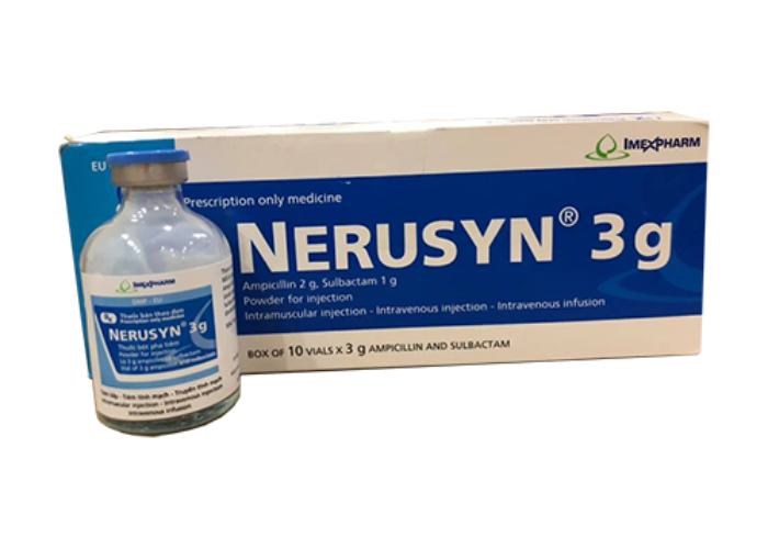 Thuốc bột pha tiêm Nerusyn 3g-Điều trị các bệnh do vi khuẩn nhạy cảm