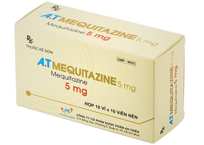 AT Mequitazine 5mg Dp An Thiên thuốc chống dị ứng (Hộp 10 vỉ x 10 viên) 