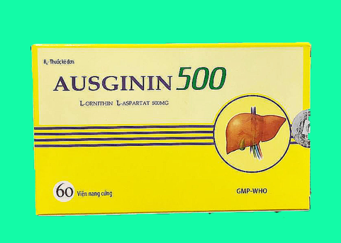 Ausginin 500mg Nam Hà điều trị những bệnh lý về gan gây tăng amoniac trong máu (6 vỉ x 10 viên)