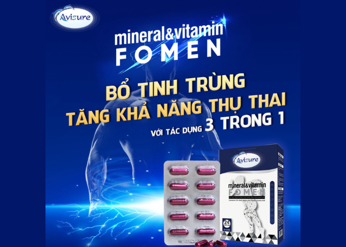 Avisure Fomen (30 viên) – Tăng cường sức khoẻ sinh sản nam giới