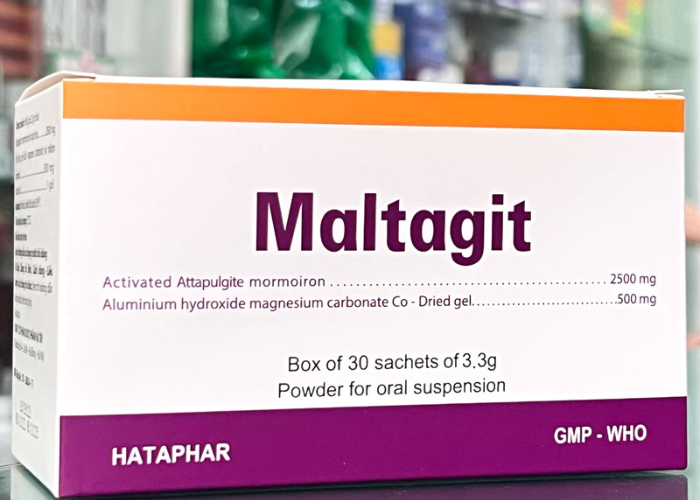 Bột pha uống Maltagit 2500mg/500mg Hà Tây điều trị triệu chứng đau thực quản - dạ dày, tá tràng (30 gói)