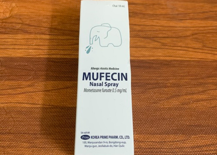 Chai thuốc xịt mũi Mufecin Nasal Spray 18ml Korea Prime điều trị viêm mũi dị ứng theo mùa và quanh năm