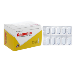 Thuốc Cammic 500mg Vĩnh Phúc điều trị và phòng ngừa chảy máu (10 vỉ x 10 viên)
